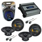 Compatible with Mazda 323 1990-1994 Factory Speaker Replacement Harmony (2) R65 & Harmony HA-A400.4 Amp