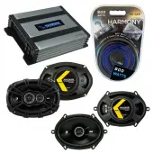 Compatible with Mazda 929 1992-1995 Speaker Replacement Kicker DSC68 DSC693 & Harmony HA-A400.4 Amp