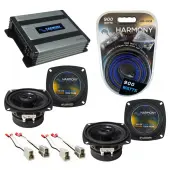 Compatible with Mazda B2000/B2200/B2600 86-93 OEM Speaker Replacement Harmony (2) R4 & Harmony HA-A400.4 Amp