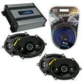 Compatible with Mazda B2300/B3000/B4000 94-94 Speaker Replacement Kicker (2) DSC68 & Harmony HA-A400.4 Amp
