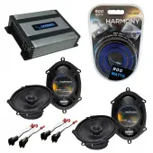 Compatible with Mazda Mazda3 2004-2009 OEM Speaker Replacement Harmony (2) R68 & Harmony HA-A400.4 Amp