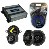 Compatible with Mazda Miata 1990-1997 Speaker Replacement Kicker DSC65 DSC35 & Harmony HA-A400.4 Amp