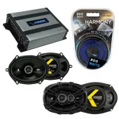 Compatible with Mazda MPV Van 00-06 Speaker Replacement Kicker DSC68 DSC693 & Harmony HA-A400.4 Amp