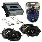 Compatible with Mazda MX6 1993-1997 Factory Speaker Replacement Kicker (2) DSC68 & Harmony HA-A400.4