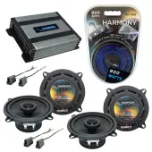 Compatible with Mazda Protege 1990-1994 OEM Speaker Replacement Harmony (2) R5 & Harmony HA-A400.4 Amp