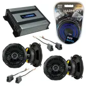 Compatible with Mazda Protege 1990-1994 Speaker Replacement Kicker (2) DSC5 & Harmony HA-A400.4 Amp