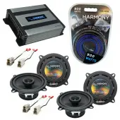 Compatible with Mazda RX7 1986-1989 OEM Speaker Replacement Harmony (2) R5 & Harmony HA-A400.4 Amplifier