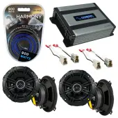 Compatible with Mazda RX7 1986-1989 Speaker Replacement Kicker (2) DSC5 & Harmony HA-A400.4 Amplifier