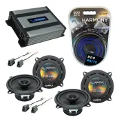 Compatible with Mazda RX7 1990-1991 Factory Speaker Replacement Harmony (2) R5 & Harmony HA-A400.4 Amp
