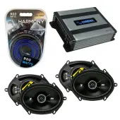 Compatible with Mazda RX8 2004-2008 Factory Speaker Replacement Kicker (2) DSC68 & Harmony HA-A400.4
