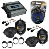 Compatible with Mazda Tribute 2008-2011 OEM Speaker Replacement Harmony (2) R68 & Harmony HA-A400.4 Amp