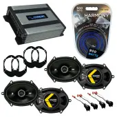 Compatible with Mazda Tribute 2008-2011 Speaker Replacement Kicker (2) DSC68 & Harmony HA-A400.4 Amp