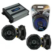 Compatible with Mercedes E-Class 1998-2002 Speaker Replacement Kicker (2) DSC5 & Harmony HA-A400.4 Amp