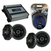 Compatible with Mercedes SLK-Class 05-11 Speaker Replacement Kicker (2) DSC65 & Harmony HA-A400.4 Amp