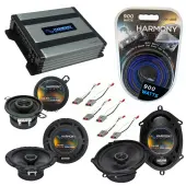 Compatible with Mercury Capri 1986-1986 OEM Speaker Replacement Harmony Speakers & Harmony HA-A400.4 Amp