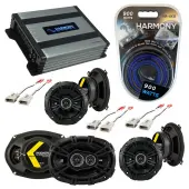 Compatible with Mercury Grand Marquis 89-91 Speaker Replacement Kicker DS Series & Harmony HA-A400.4 Amp