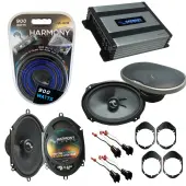 Compatible with Mercury Grand Marquis 95-97 Replacement Harmony Premium Speakers & Harmony HA-A400.4 Amp