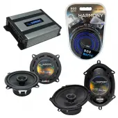 Compatible with Mercury Lynx 1981-1987 OEM Speaker Replacement Harmony R5 R68 & Harmony HA-A400.4 Amp
