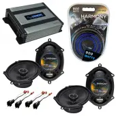 Compatible with Mercury Mountaineer 06-10 OEM Speaker Replacement Harmony (2) R68 & Harmony HA-A400.4 Amp