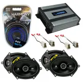 Compatible with Mercury Mystique 95-00 Speaker Replacement Kicker (2) DSC68 & Harmony HA-A400.4 Amp