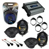 Compatible with Mercury Sable 2000-2007 OEM Speaker Replacement Harmony (2) R68 & Harmony HA-A400.4 Amp