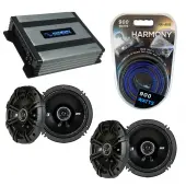 Compatible with Mercedes CLK-320/ 430 98-03 Speaker Replacement Kicker (2) DSC65 & Harmony HA-A400.4 Amp