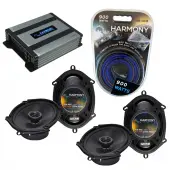 Compatible with Mercury Villager 96-02 OEM Speaker Replacement Harmony (2) R68 & Harmony HA-A400.4 Amp