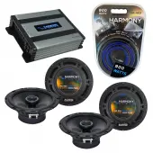 Compatible with Mercedes CLK-Class 04-04 OEM Speaker Replacement Harmony (2) R65 & Harmony HA-A400.4 Amp