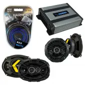 Compatible with Mitsubishi Diamante Wagon 93-95 Speaker Replacement Kicker DS Coax & Harmony HA-A400.4 Amp