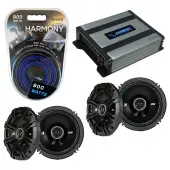Compatible with Mitsubishi Endeavor 04-11 Speaker Replacement Kicker (2) DSC65 & Harmony HA-A400.4 Amp