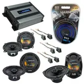 Compatible with Mitsubishi Galant 94-98 OEM Speaker Replacement Harmony Replacement & Harmony HA-A400.4 Amp