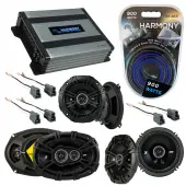 Compatible with Mitsubishi Galant 94-98 Speaker Replacement Kicker DS Series & Harmony HA-A400.4 Amp
