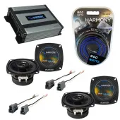 Compatible with Mitsubishi Precis 87-89 OEM Speaker Replacement Harmony (2) R4 & Harmony HA-A400.4 Amp