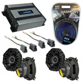 Compatible with Mitsubishi Precis 87-89 Speaker Replacement Kicker (2) DSC4 & Harmony HA-A400.4 Amp