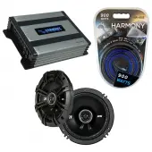 Compatible with Mitsubishi Raider 2006-2007 Speaker Replacement Kicker DSC65 & Harmony HA-A400.4 Amp