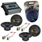 Compatible with Nissan 200SX 1980-1988 Speaker Replacement Harmony (2) R65 & Harmony HA-A400.4 Amp