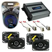 Compatible with Nissan 240SX 1989-1994 Speaker Replacement Kicker (2) DSC46 & Harmony HA-A400.4 Amp