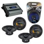 Compatible with Nissan 240SX 1995-1998 Speaker Replacement Harmony (2) R65 & Harmony HA-A400.4 Amp