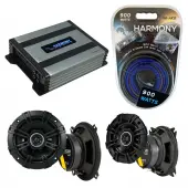 Compatible with Nissan 280ZX 1979-1983 Speaker Replacement Kicker DSC4 DSC5 & Harmony HA-A400.4 Amp