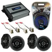 Compatible with Nissan 300ZX 1984-1989 Speaker Replacement Kicker (2) DSC65 & Harmony HA-A400.4 Amp
