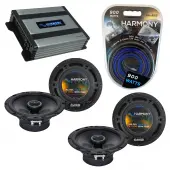 Compatible with Nissan 300ZX 1990-1996 Speaker Replacement Harmony (2) R65 & Harmony HA-A400.4 Amp
