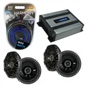 Compatible with Nissan 350ZX 2003-2009 Speaker Replacement Kicker (2) DSC65 & Harmony HA-A400.4 Amp
