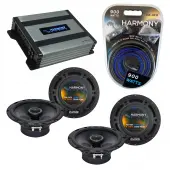 Compatible with Nissan Altima 1998-2001 Speaker Replacement Harmony (2) R65 & Harmony HA-A400.4 Amp