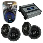 Compatible with Nissan Altima 1998-2001 Speaker Replacement Kicker (2) DSC65 & Harmony HA-A400.4 Amp