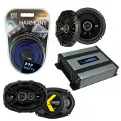 Compatible with Nissan Armada 2007-2014 Speaker Replacement Kicker DSC693 DSC65 & Harmony HA-A400.4 Amp