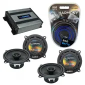Compatible with Nissan Axxess Van 1989-1990 Speaker Replacement Harmony (2) R5 & Harmony HA-A400.4 Amp