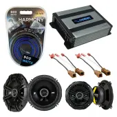 Compatible with Nissan Frontier 1998-2004 Speaker Replacement Kicker DSC65 DSC5 & Harmony HA-A400.4 Amp