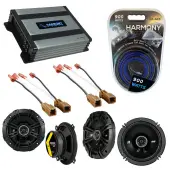 Compatible with Nissan Hardbody Truck 95-97 Speaker Replacement Kicker DSC65 DSC5 & Harmony HA-A400.4 Amp