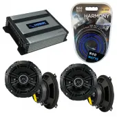 Compatible with Nissan Maxima 1985-1986 Factory Speaker Replacement Kicker (2) DSC5 & Harmony HA-A400.4