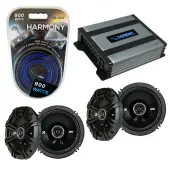Compatible with Mitsubishi Lancer 02-07 Speaker Replacement Kicker (2) DSC65 & Harmony HA-A400.4 Amp